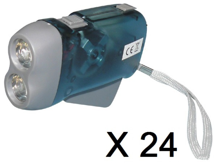 24 X 2 led dynamo taschenlampe ohne batterie aufladen etwas druck innovaley jr international - 1