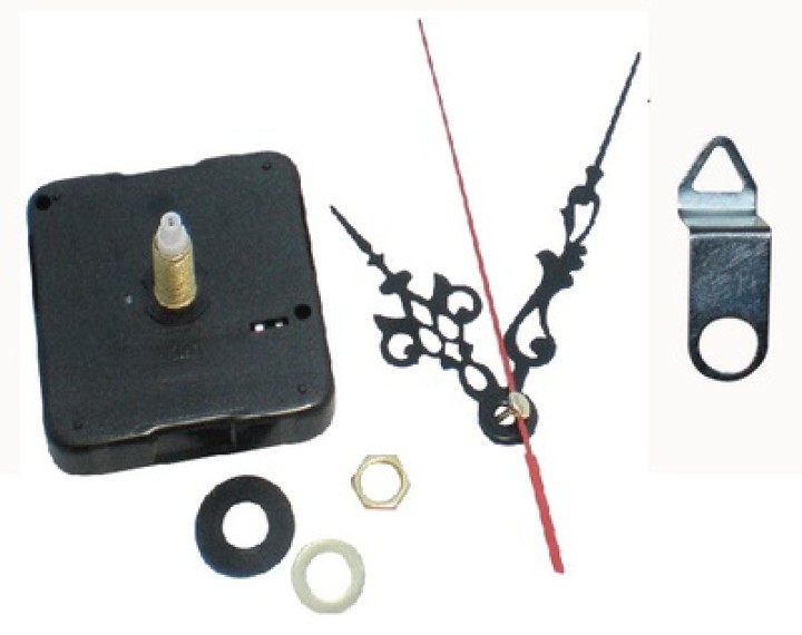 Quartz clock movement kit spindle mechanism shaft 18mm jr international - 1