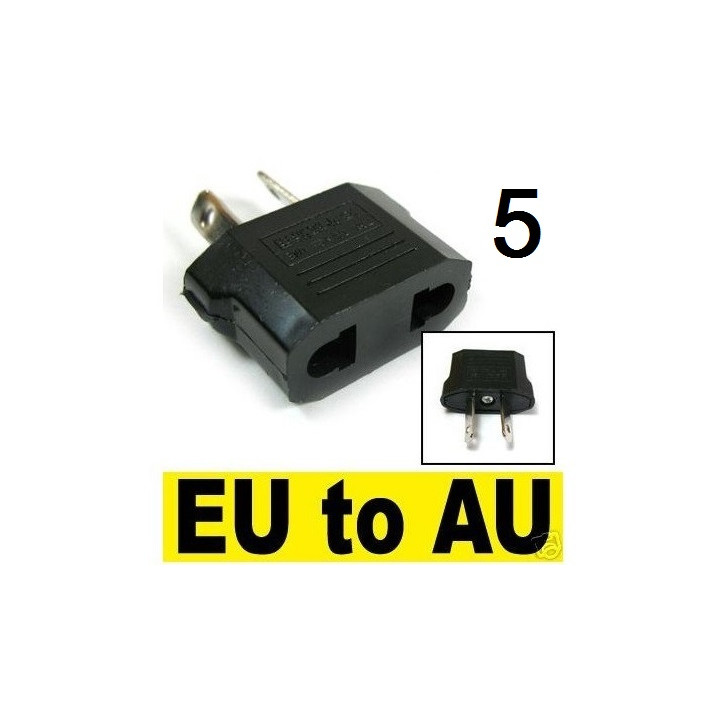 5 pcs adaptador de enchufe viaje plug power zona del euro australia china viajes asia argentina new zeland jr international - 1