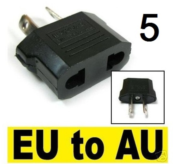 5 pcs adaptador de enchufe viaje plug power zona del euro australia china viajes asia argentina new zeland jr international - 1
