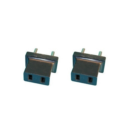 2 X Adapter electric adapter 6a euro male adapter to american female outlet adaptors jr international - 1