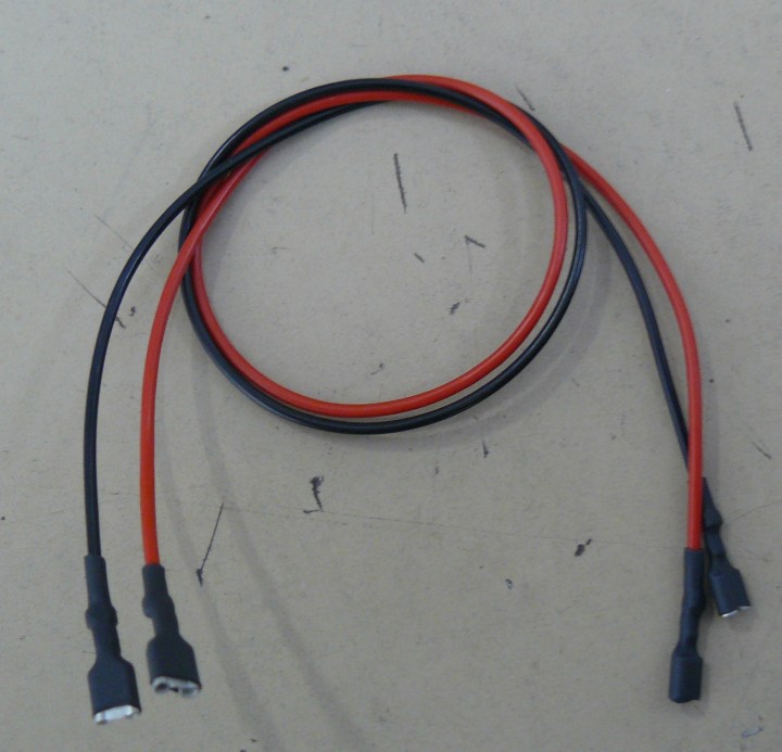 Battery cable with female 6.4mm female terminal for battery 12v4 12v5 6v4 6v6 jr international - 1