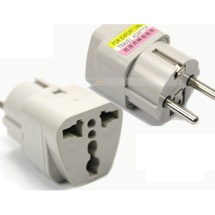 Travel adapter electric european plug to english plug adapter 1a 250vac adapter electric adapter electric jr international - 2