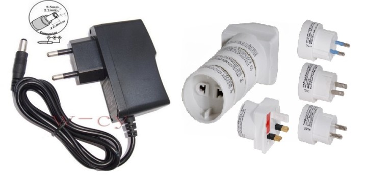 Adaptador de corriente 110v 220v a 24v de alimentación 0.5a 0.7a 0.8a 1a 2.1mm jack de 5,5 x + 4 adaptadores phihong - 1