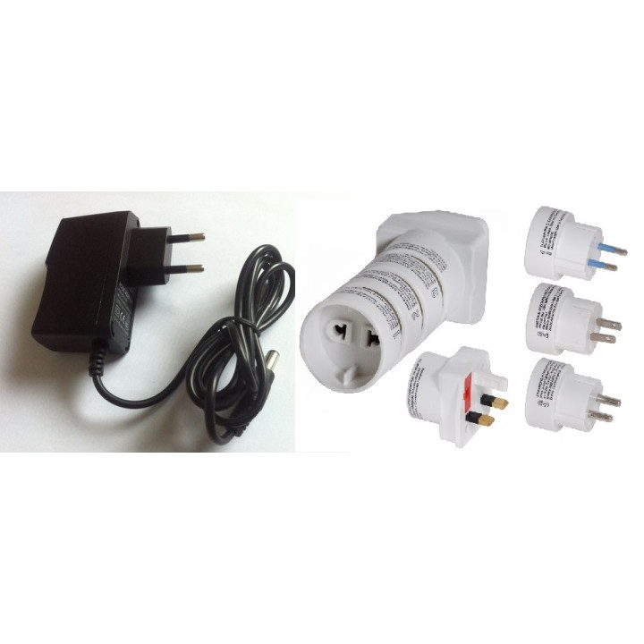 Adaptador de corriente 110v 220v a 24v de alimentación 1a 1.5a 2a 2.1mm jack de 5,5 x + 4 adaptatores jr international - 2