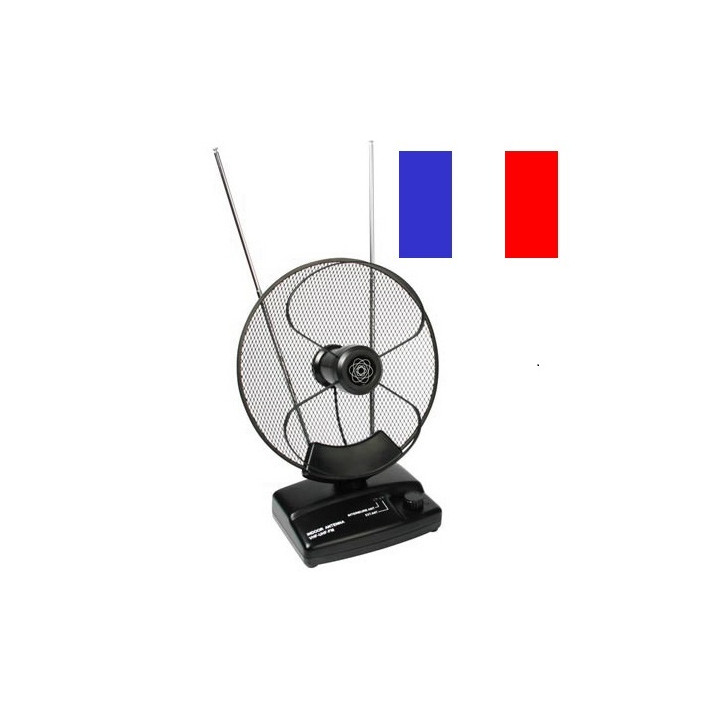 Parabolica antenna tv uhf vhf fm tv tnt antm4 28db amplificatore 220v uso interno 12v hama - 1