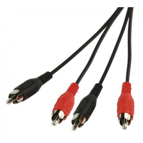 2 macho rca audio cable 2 rca macho ves 10 metros de cable konig cable-452/10 jr international - 6