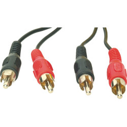 2 male rca audio cable 2 rca male ves 10 meters cable konig cable-452/10 jr international - 3