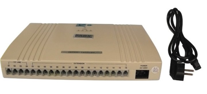 Central telefonica 4 lineas 16 aparatos analogico autocomutador telefonia pabx autocom centrales telefono 4l16p jr international