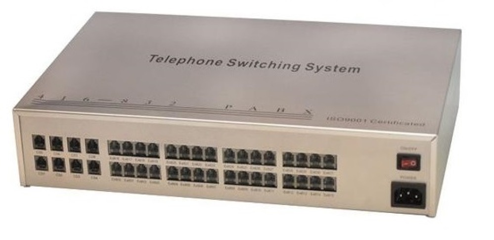 Centralino telefonico 8 linee 32 posti analogico autocommutatore telefono pabx standard autocom jr international - 1