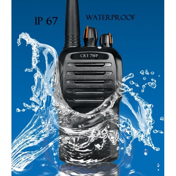Portable radio walkie talkie waterproof ip66 crt 7wp pmr 446 MHz Programmable 400-470 MHz licensed jr international - 5
