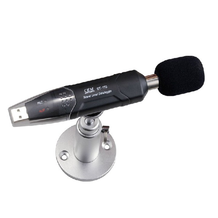 Pies en el sonido del micrófono medidor de nivel de registro de datos usb dvm173sd velleman - 4