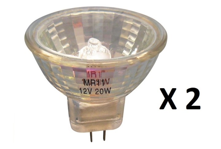2 X Bombilla halógena, 20w 12v, mr11 jr international - 1