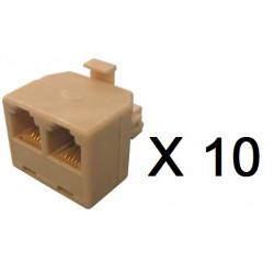 10 X Adapter rj12 telephone male adapter to rj12 female 6p2c rj12 telephone adapters 6p2c rj12 telephone male adapter to rj12 fe