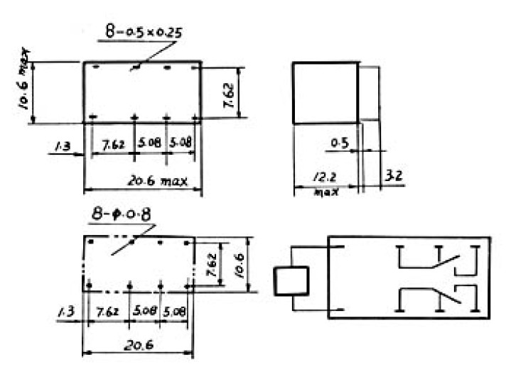 Relé Dil 6v 1a labor de contactos 125vca 30VDC 2 ruptura 6Vdc vr1d062c velleman - 1