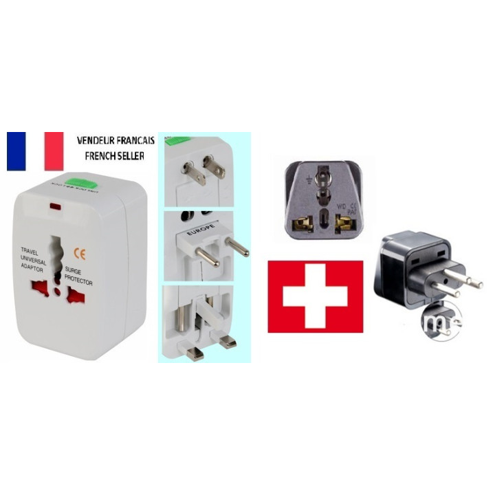 Adaptador enchufe electrico viaje 150 pais europa america usa gran bretana uk australia jr international - 1