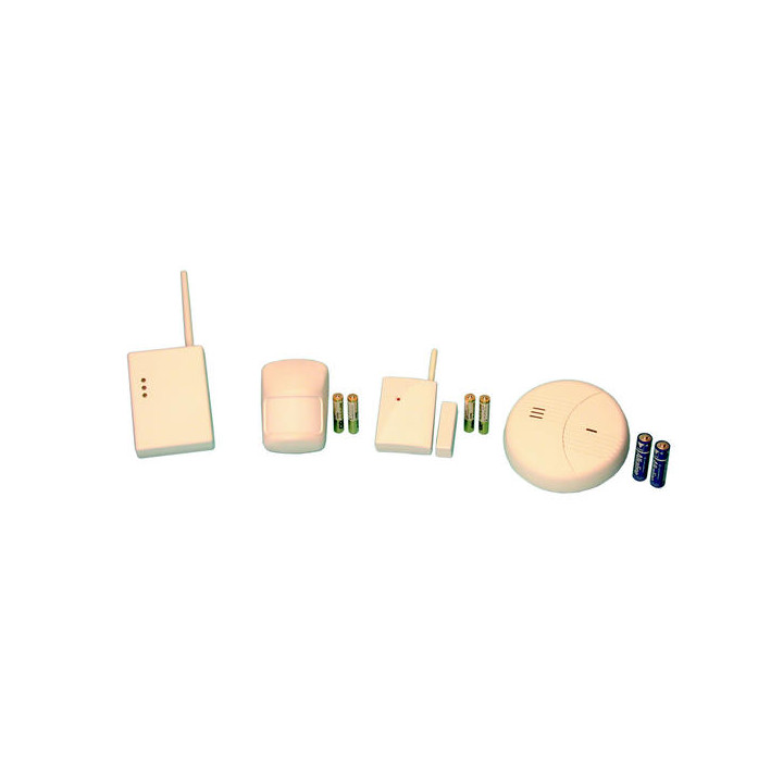 Alarm pack electronic alarm pack 1 ja60p wireless pir detector + 1 ja60n magnetic door detector+ 1 ja63s smoke detector + 1 uc21