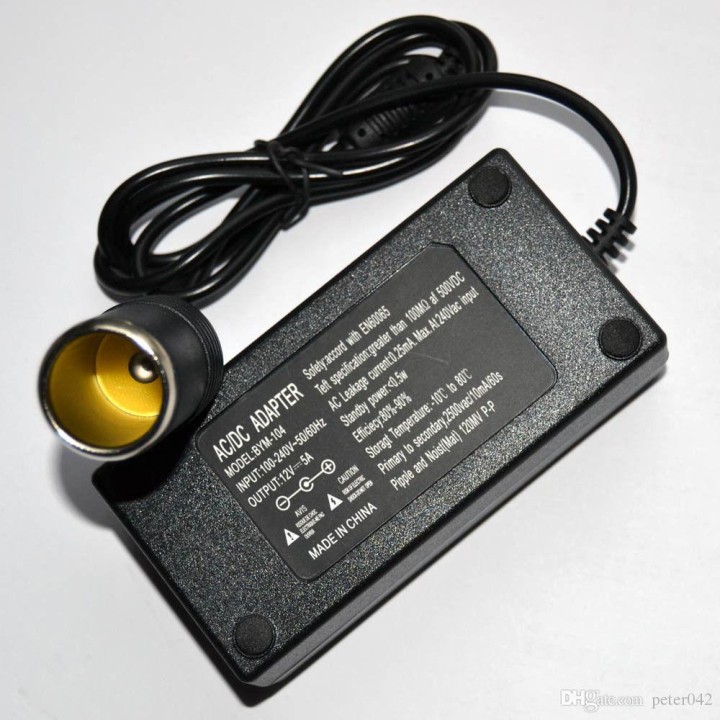 Car Power Adapter AC 110v-220v Per sigaretta di CC 12v 5a 60w accendisigari Inverter Adapter jr international - 2