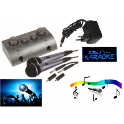 Impostare vdsprom4 karaoke microfono + 2  promix02 missaggio del suono suono micro partito microfono musica velleman - 1