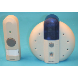 Carillon luce + porta manopola radio wireless domotico sicurezza homenet jr international - 1