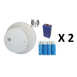 2 Rauchmelder drahtlos buzzer 9vdc 433mhz sicherheitstechnik brandschutzartikel zubehor fur alarmananlage drahtlos rauchdetektor