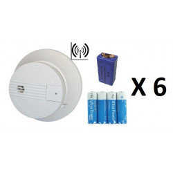 6 Detector humo electrónico 9v buzzer sin hilo 433mhz alarma radio hf alarma electrónico sin hilo nemaxx - 1