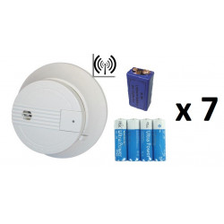 7 Detector humo electrónico 9v buzzer sin hilo 433mhz alarma radio hf alarma electrónico sin hilo jr international - 1
