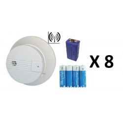 8 Rauchmelder drahtlos buzzer 9vdc 433mhz sicherheitstechnik brandschutzartikel zubehor fur alarmananlage drahtlos rauchdetektor
