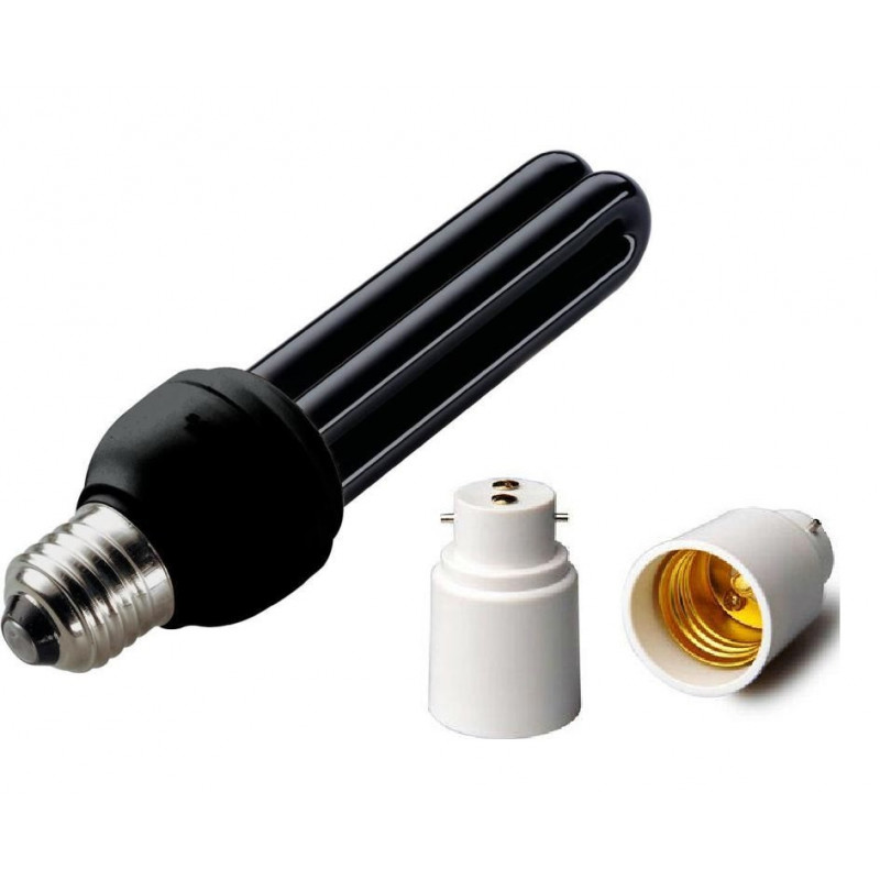 15w MASUNN UV Ultraviolet Spirale Faible consommation dénergie CFL Ampoule E27 vis Ampoule Noire 