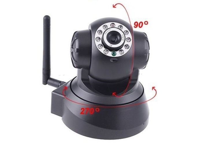 Wireless ip color camera network with pan tilt night vision 2 way audio jr international - 2
