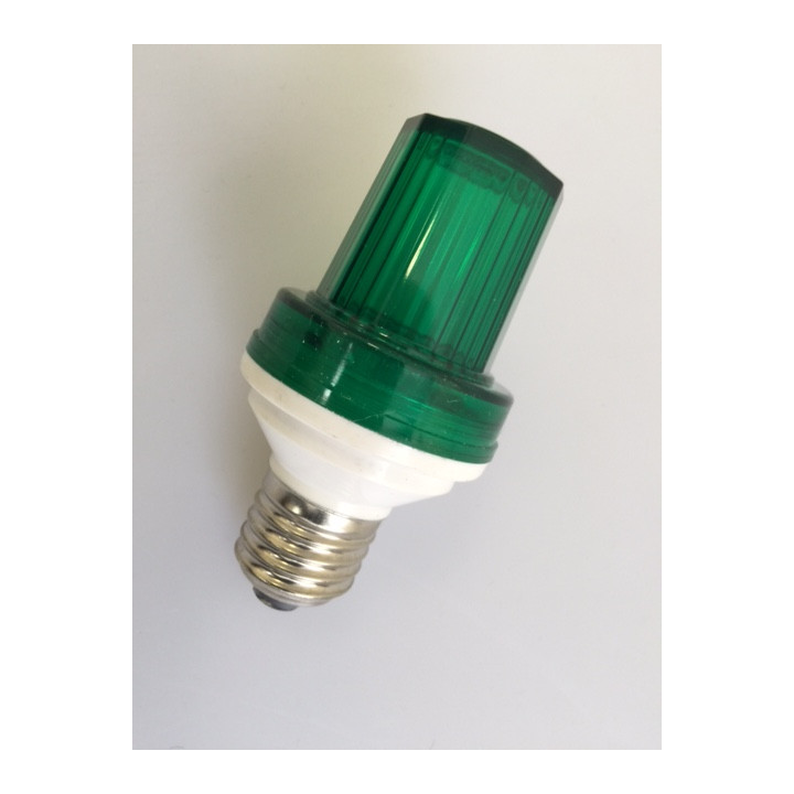 Mini strobe lamp Green, 1w 10 led, e27 socket jr international - 2