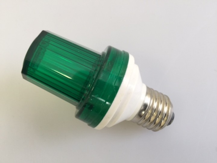 Mini flash stroboscopico portalampada e27 220v 1w 10 led luce Verde illuminazione stroboscopica vdlslb jr international - 2