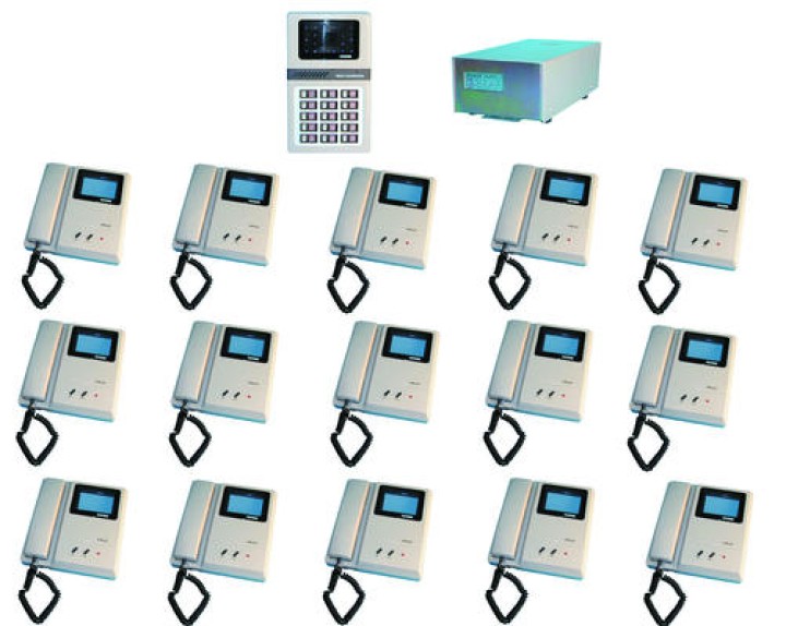 Videotursprechanlage pack fur 15 wohnungen elektronische videotursprechanlage jr international - 1