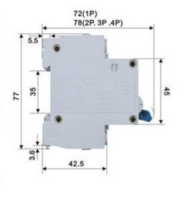 Modulare unipolare interruttore 1 polo 220v 230v 3a 6kA secondo c3 c3 DZ47-63 in 60898 jr international - 1
