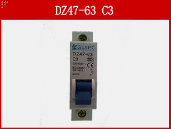 Modulare einpolige Schutzschalter 1-polig 220V 230v 3a 6kA nach c3 DZ47-63 in 60898 jr international - 2