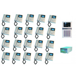 Videocitofono 20 appartamenti completo (4xw12xs, 4c2v non forniti) citofono video collettivo videocitofoni jr international - 1