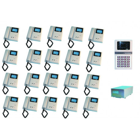Videocitofono 20 appartamenti completo (4xw12xs, 4c2v non forniti) citofono  video collettivo videocitofoni