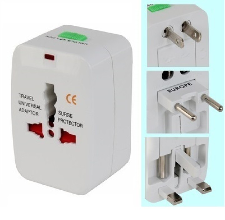 Adaptador enchufe electrico viaje 150 pais europa america usa gran bretana uk australia jr international - 2