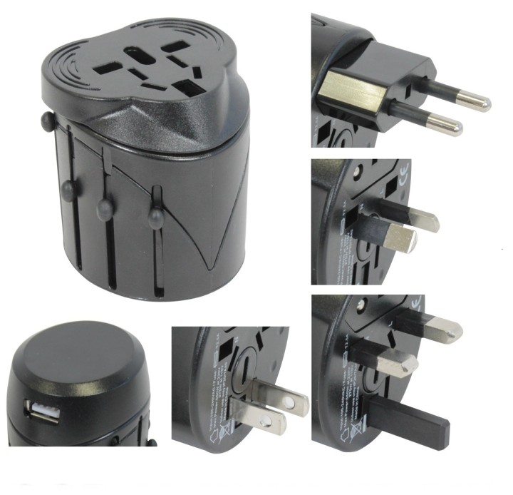 Spina con adattatore usb elettrizza 150 paesi viaggi europa usa australia regno unito gran bretagna jr international - 2