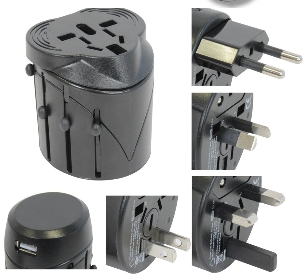 Usb + universal travel ac plug adapter charger us uk eu jr international - 2