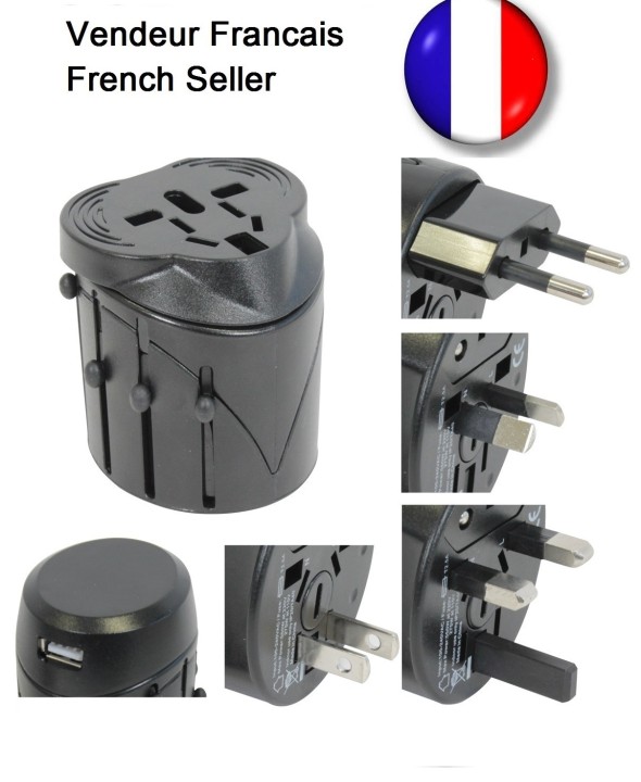 Spina con adattatore usb elettrizza 150 paesi viaggi europa usa australia regno unito gran bretagna jr international - 1