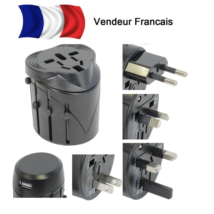 Spina con adattatore usb elettrizza 150 paesi viaggi europa usa australia regno unito gran bretagna jr international - 1