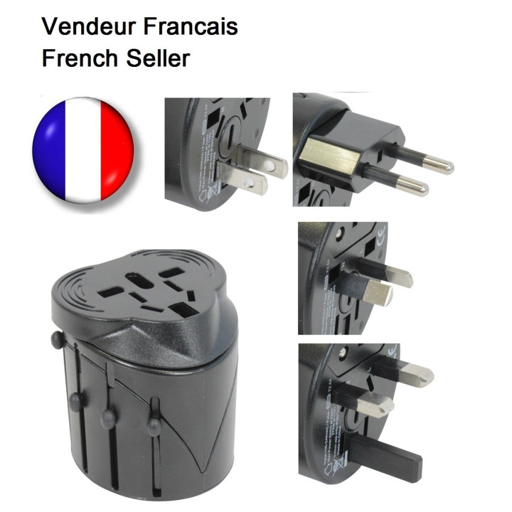 Adaptador conector electrico 150 paises con puerto usb viaje europa usa inglaterra uk australia jr international - 1