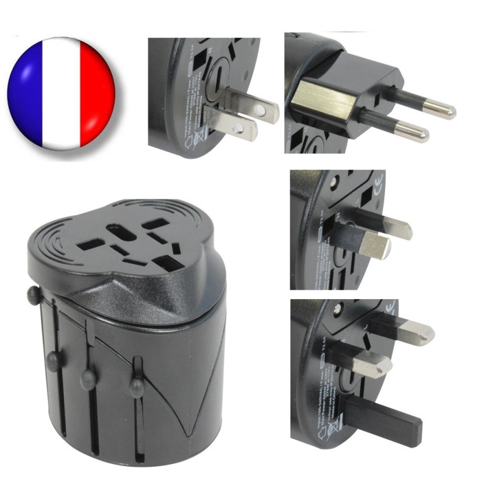 Adaptador conector electrico 150 paises con puerto usb viaje europa usa inglaterra uk australia jr international - 1