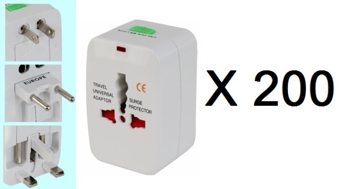 200 X Au uk us eu travel power ac adapter plug converter jr international - 1
