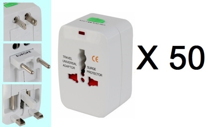 50 X Elektrische universal-stecker-adapter reise europe 150 ländern usa uk australia britain jr international - 1