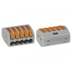 40 x Anschlussklemme 5 x 4mm 0.08 für starre leiter oder grau img - 1