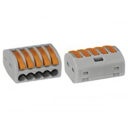 40 x Terminale di collegamento 5 x 4 mm 0,08 per conduttori rigidi o grigio img - 1