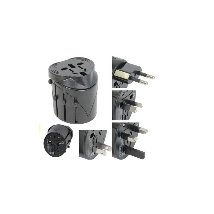 Adattatore presa elettrica viaggio 150 paesi europa america usa gran bretagna uk australia jr international - 1