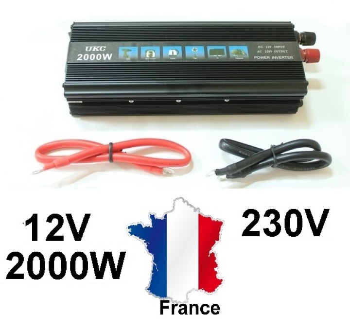 Tensione convertitore 12v 220v 2000w sinusoidale modificata psi2000b 12vdc 230vac 230v 240v jr international - 1